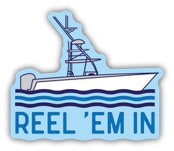 Reel 'Em In Boat Sticker